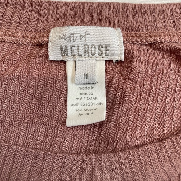 West of Melrose size medium blush ribbed long sleeve shirt - Picture 5 of 8